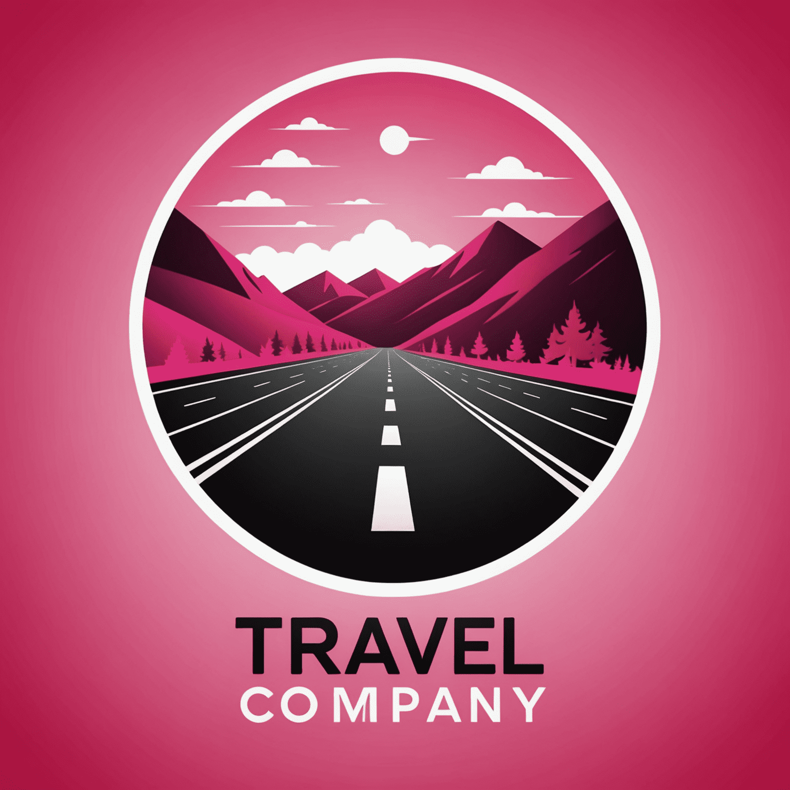 Travel Road company logo in red and pink colors