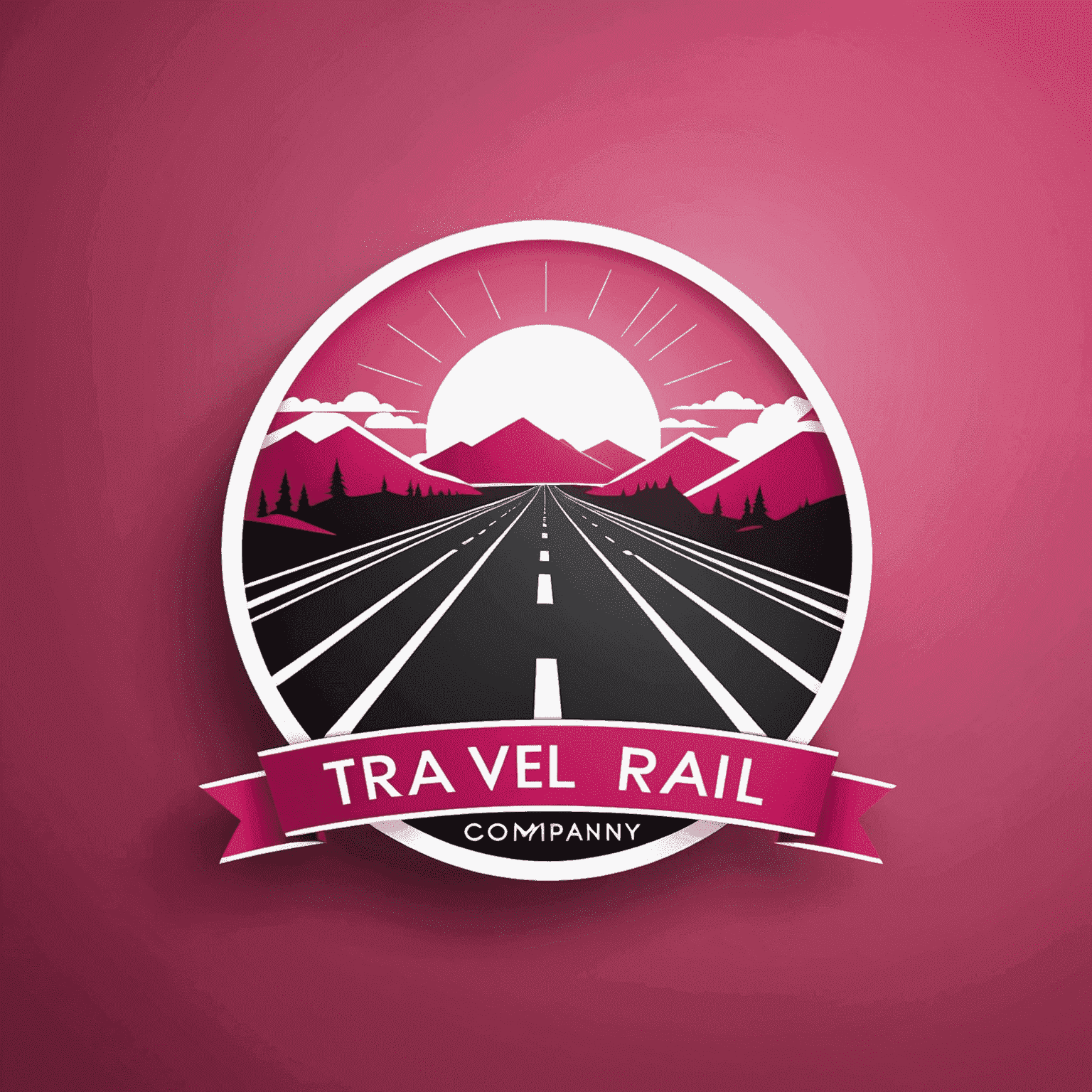 Travel Road company logo in red and pink colors