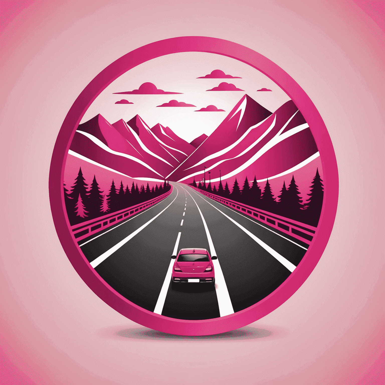 Travel Road company logo in red and pink colors