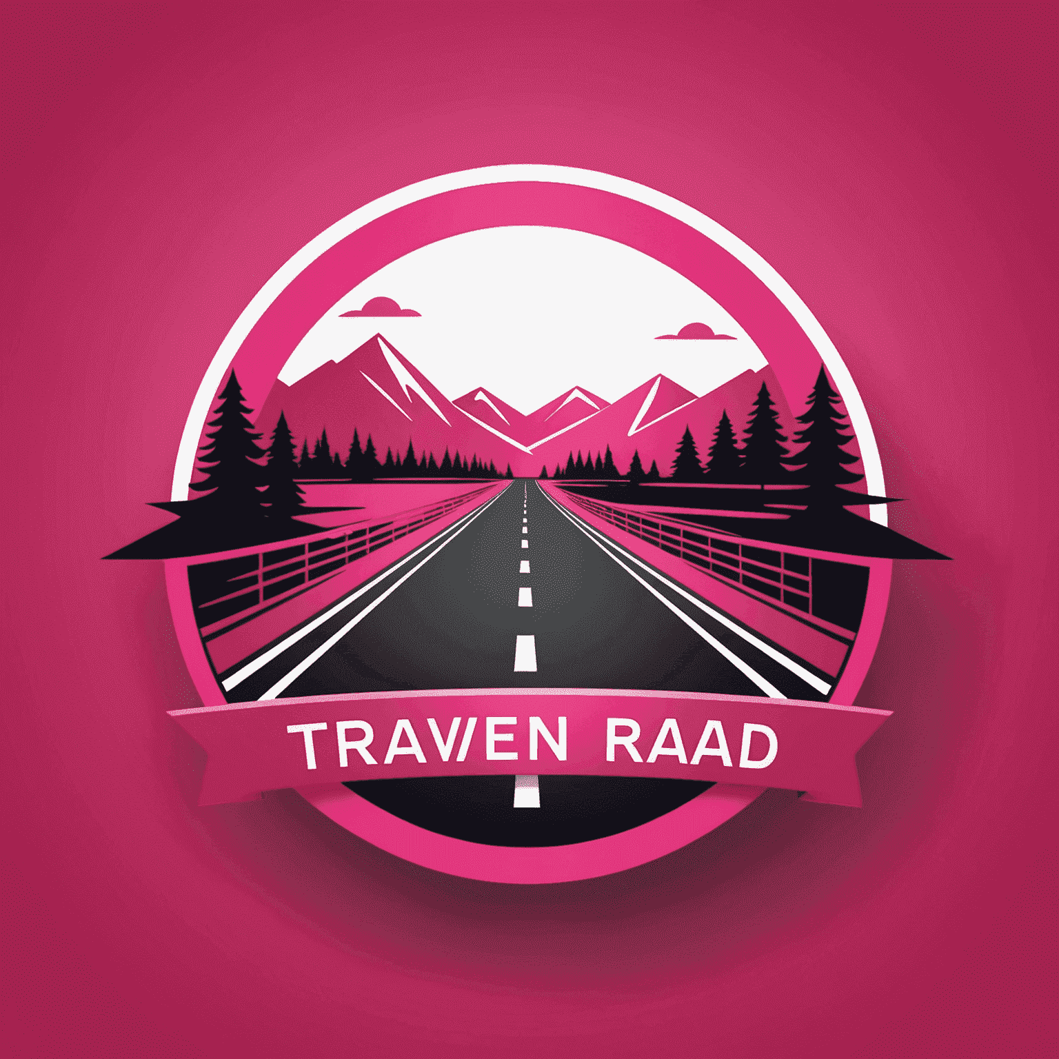 Travel Road company logo in red and pink colors