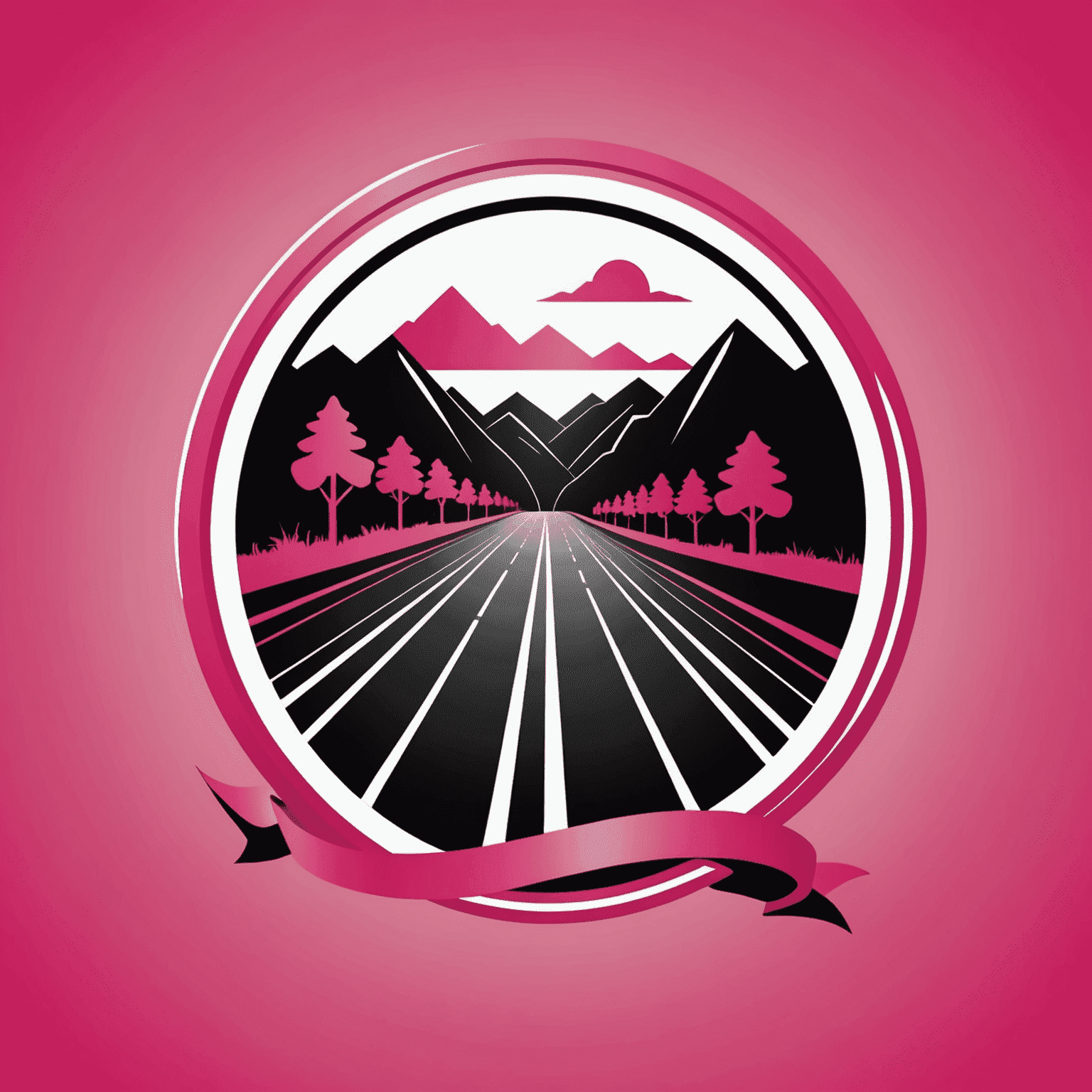 Travel Road company logo in red and pink colors