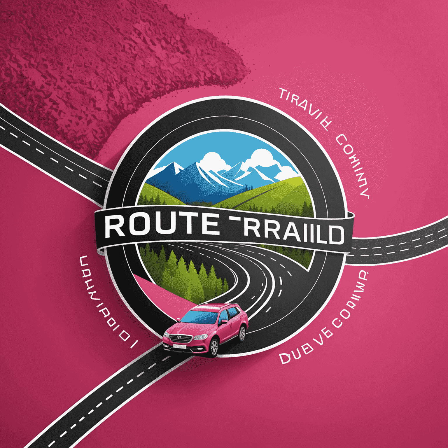 Travel Road company logo in red and pink colors