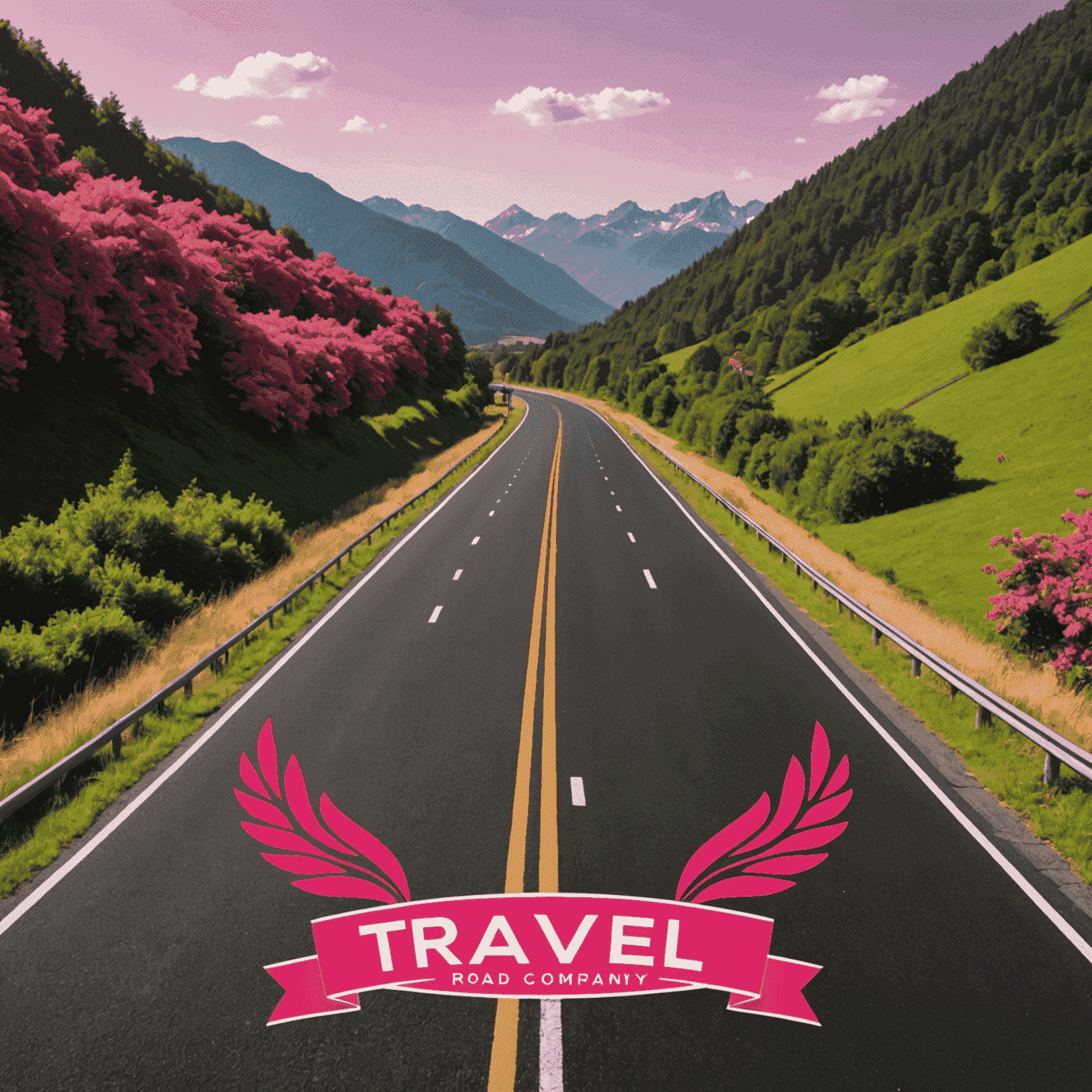 Travel Road company logo in red and pink colors