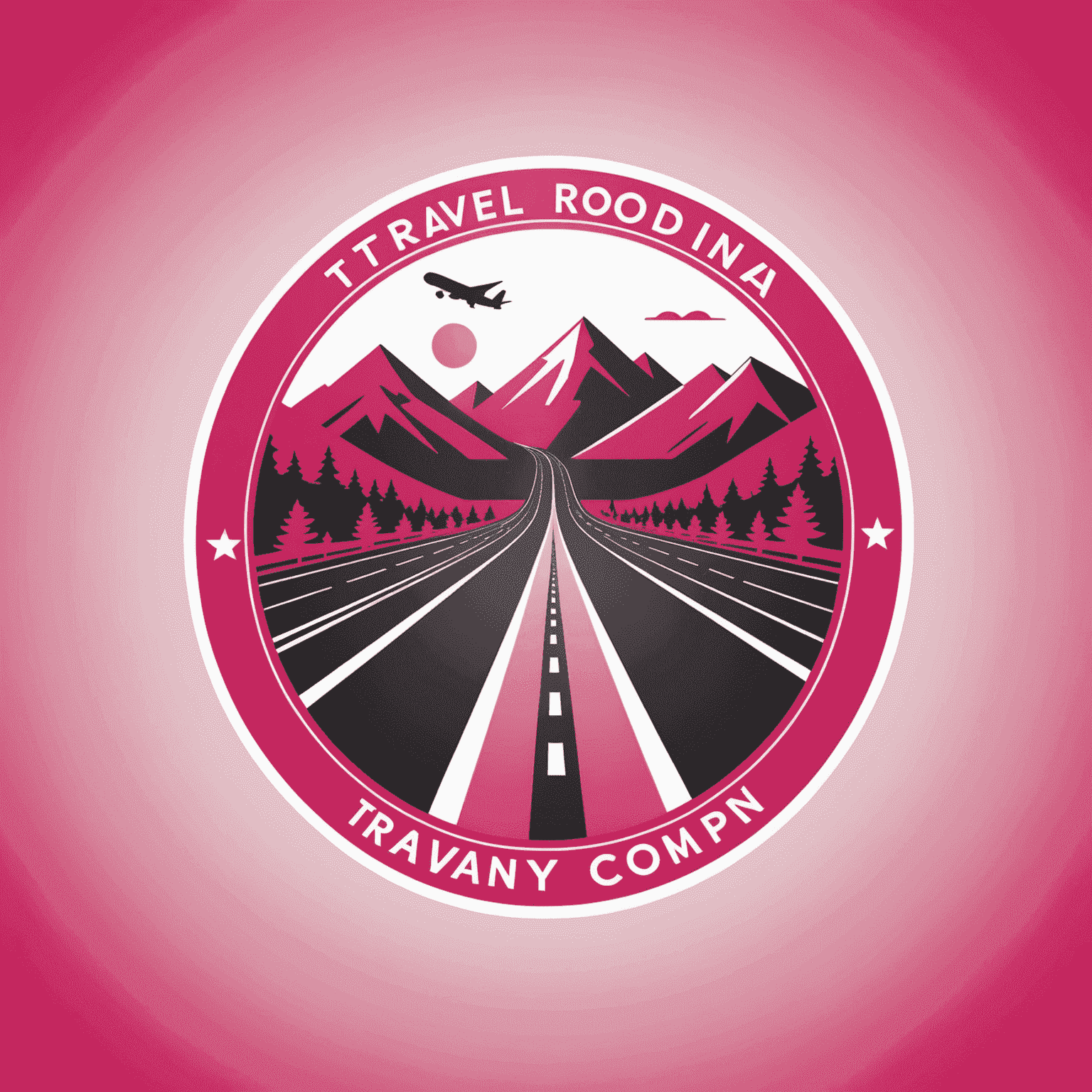 Travel Road company logo in red and pink colors