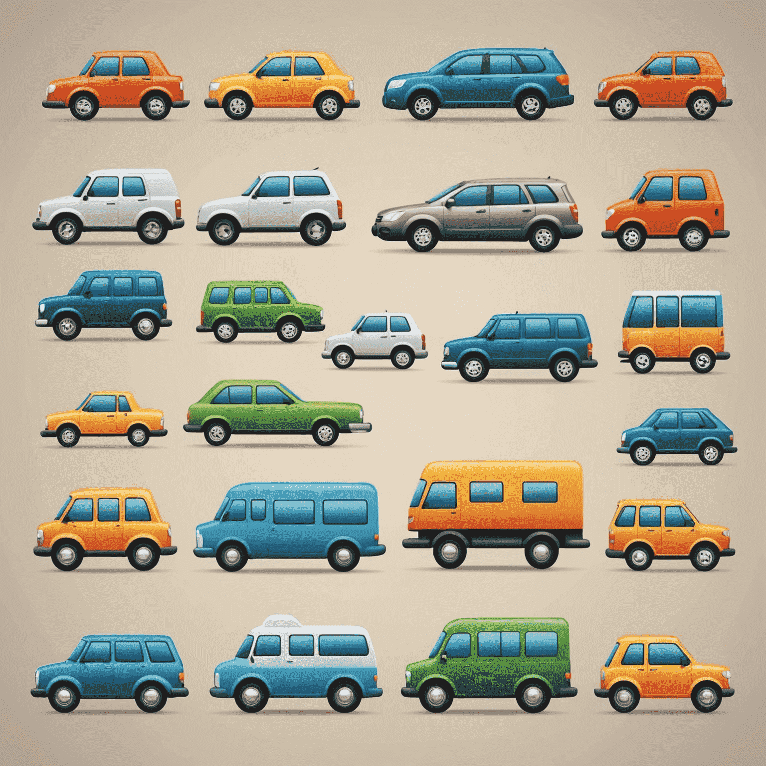 Various transportation icons